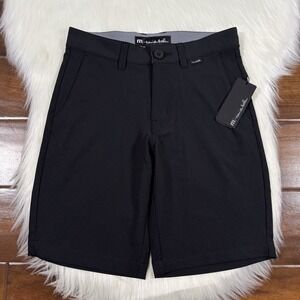 Travis Mathew Boys Youth Size 10 Black Wanderlust Golf Shorts